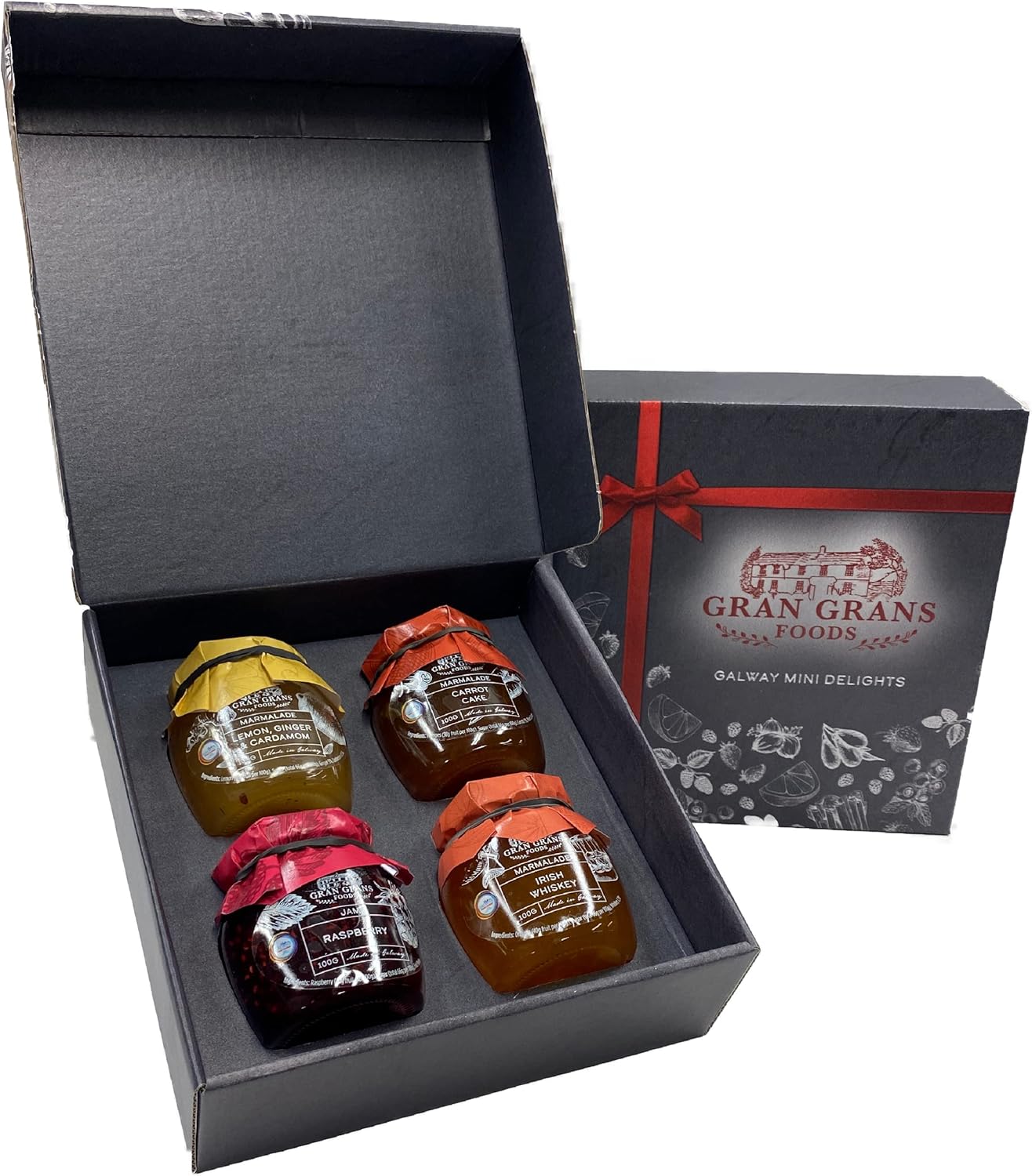 Gran Grans Foods Jam & Marmalade Gift Set 4 Mini Jars of 105 g