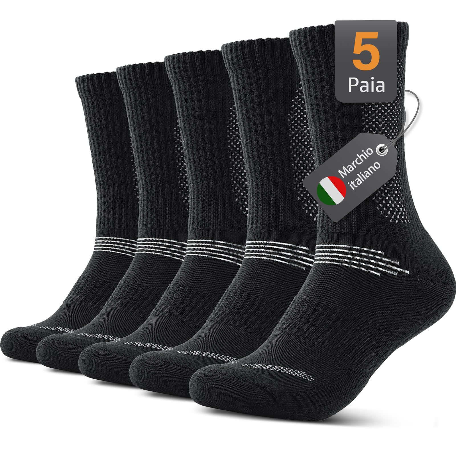 Alaplus Calze Uomo Donna Calde Traspiranti,calzini ciclismo Calzini lavoro Cotone Antiscivolo, Calzini Sportive Spugna Uomo Ideali per Running, Trekking