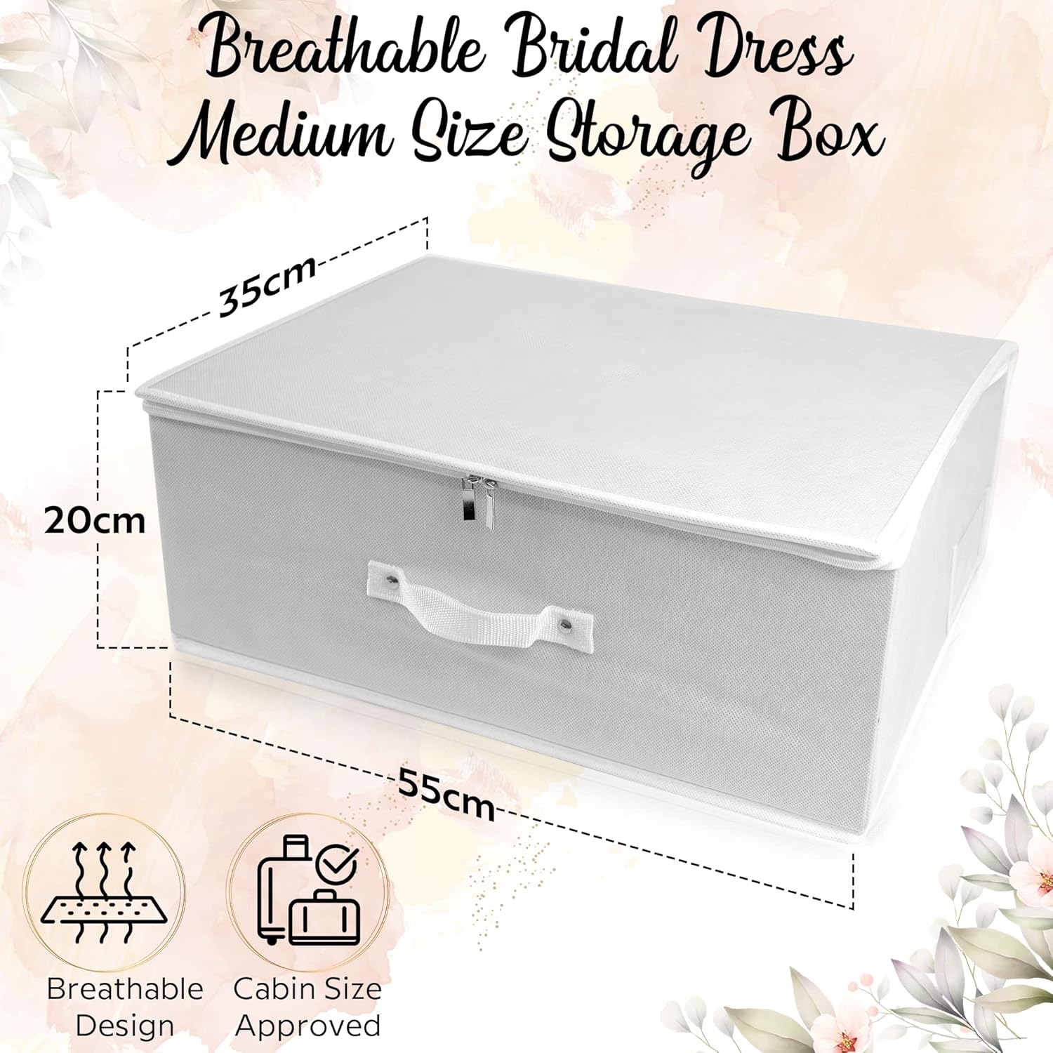 Wedcova UK Medium Wedding Dress Storage Box Bridal Dress Storage Box