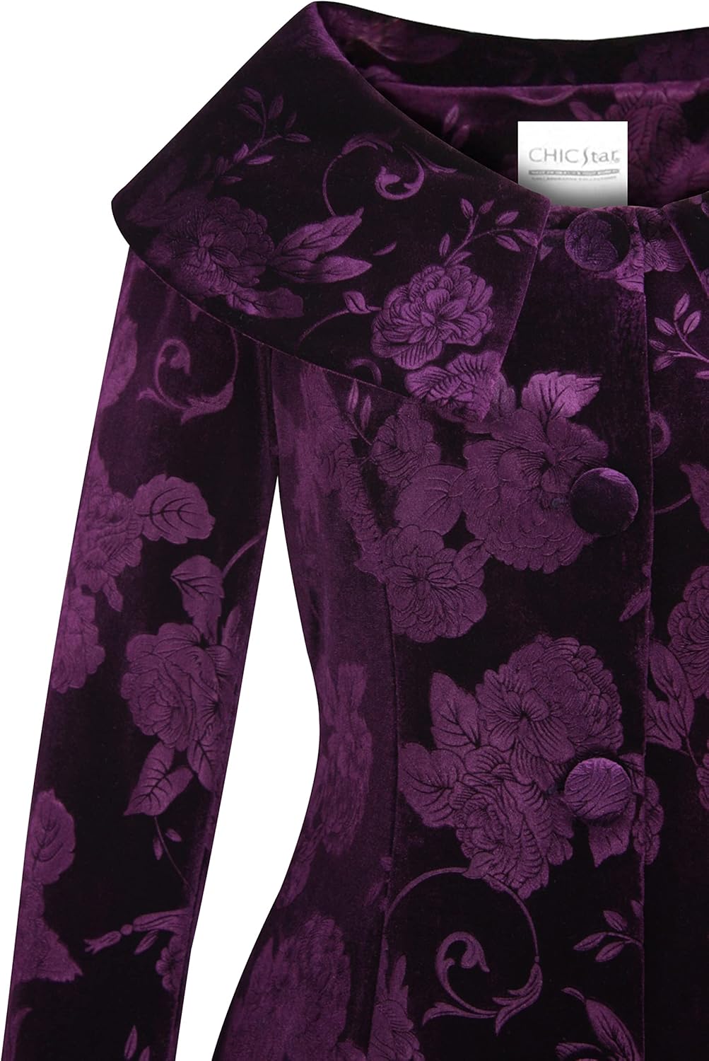 CHIC STAR Womens Velvet Jacket Coat