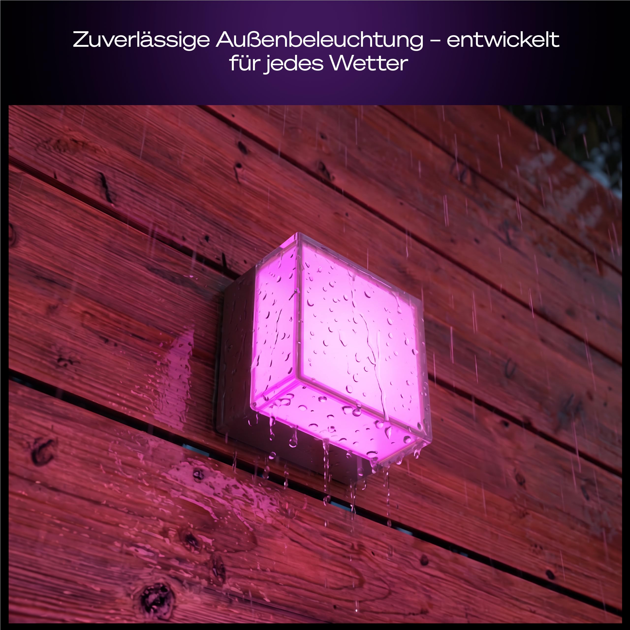 Philips Hue Scenova Outdoor LED-Wandleuchte, quadratisch