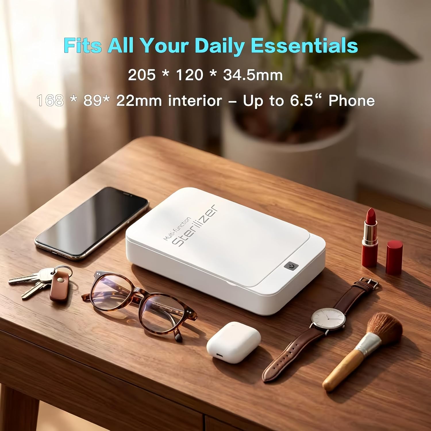 UV Phone Sanitizer Box with Aromatherapy, 8-Min Cycle (Black) image 5