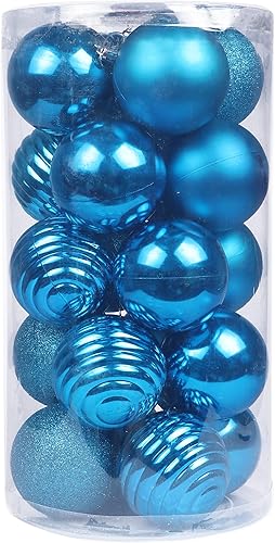 Miniatura 143 de YYCRAFT Adornos de bola de Navidad de 34 quilates de 1.2 pulgadas para árbol de Navidad, decoraciones de Navidad, ganchos inastillables incluidos