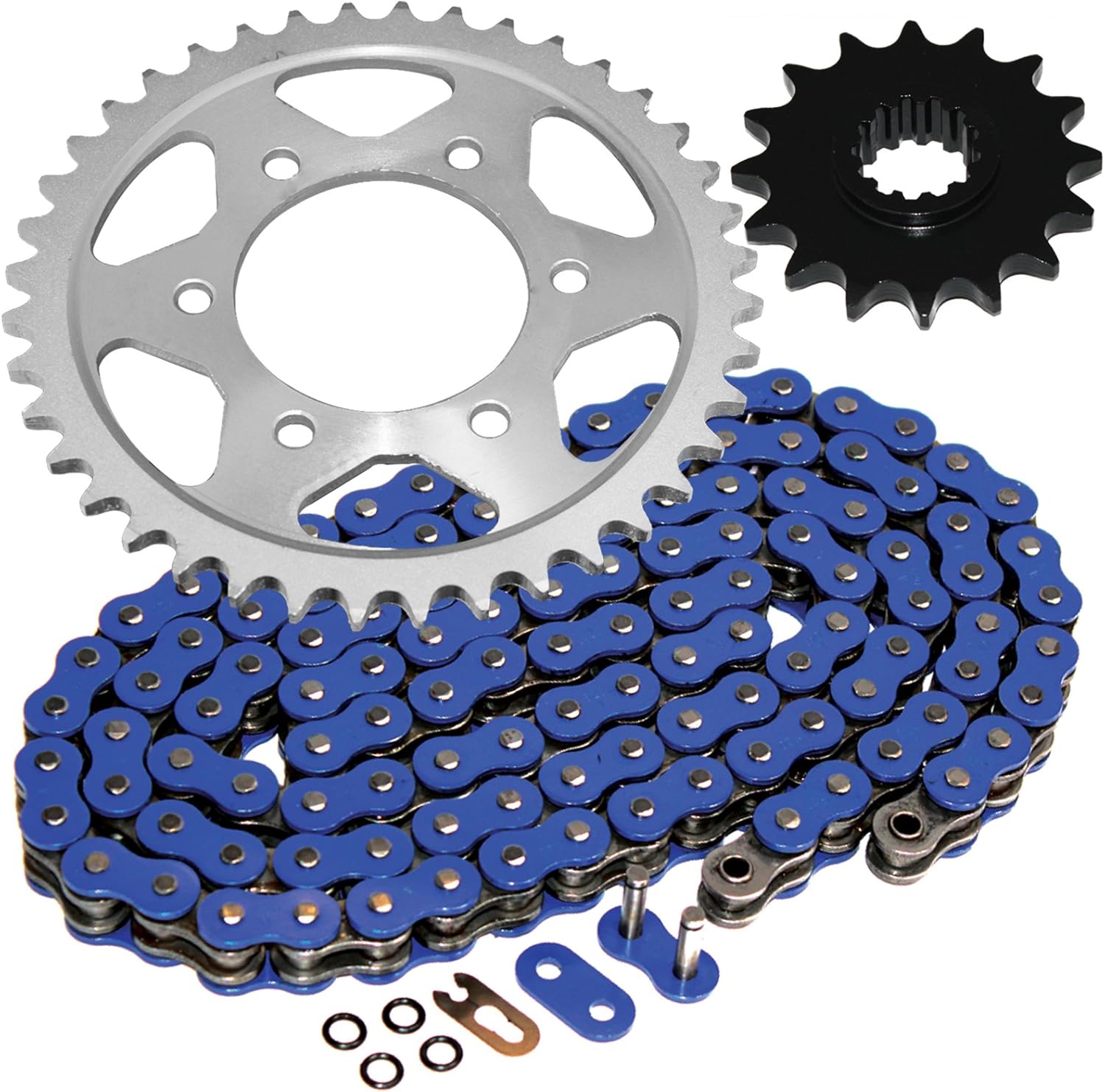 Caltric Blue ORing Drive Chain & Sprockets Kit Compatible