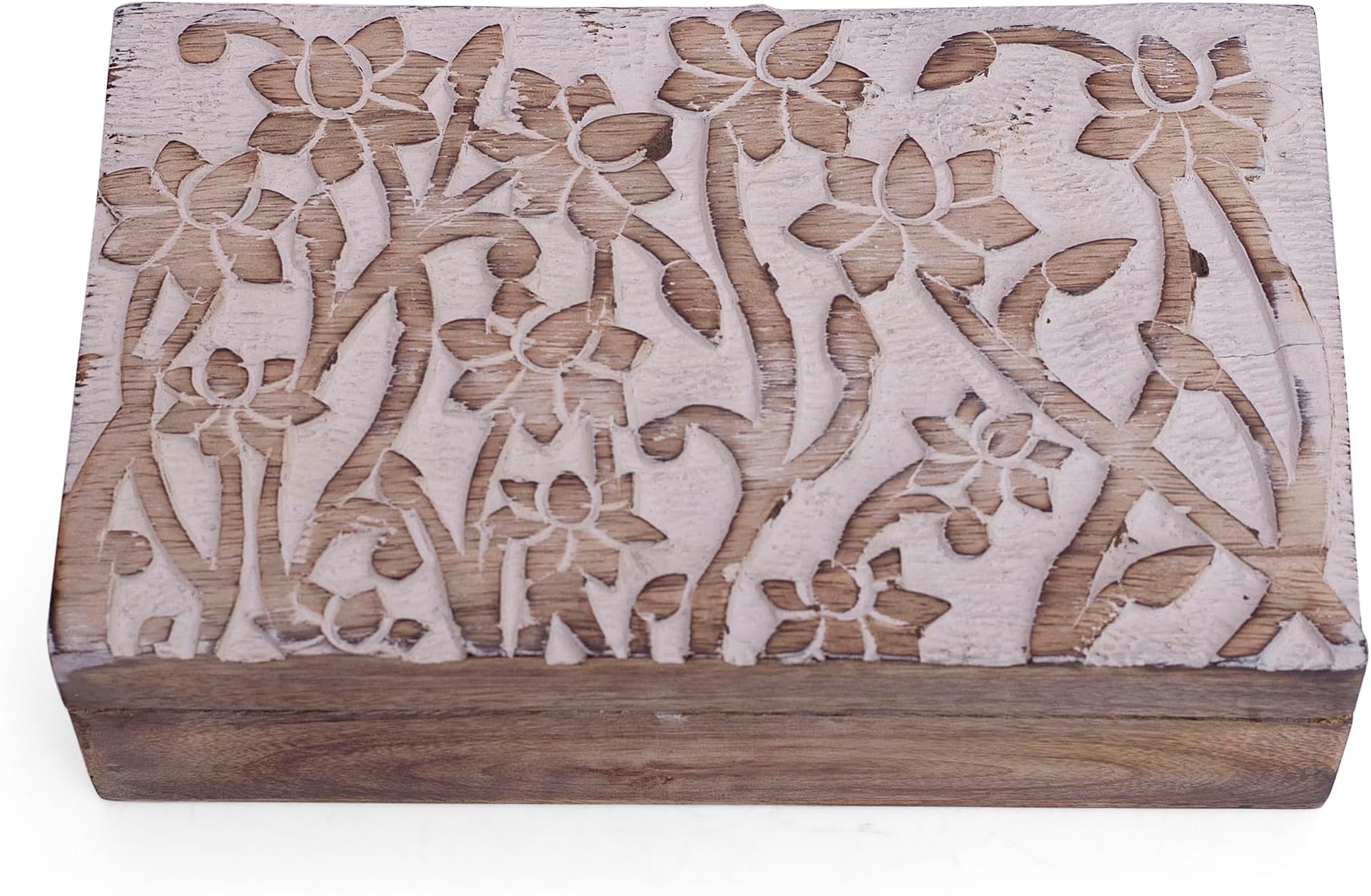 The Great Indian BazaarGreat Birthday Gift Ideas Handmade Decorative Wooden Jewelry Keepsake Box Jewelry Organizer Treasure Chest Trinket Holder Watch Storage Box Housewarming Gifts Women