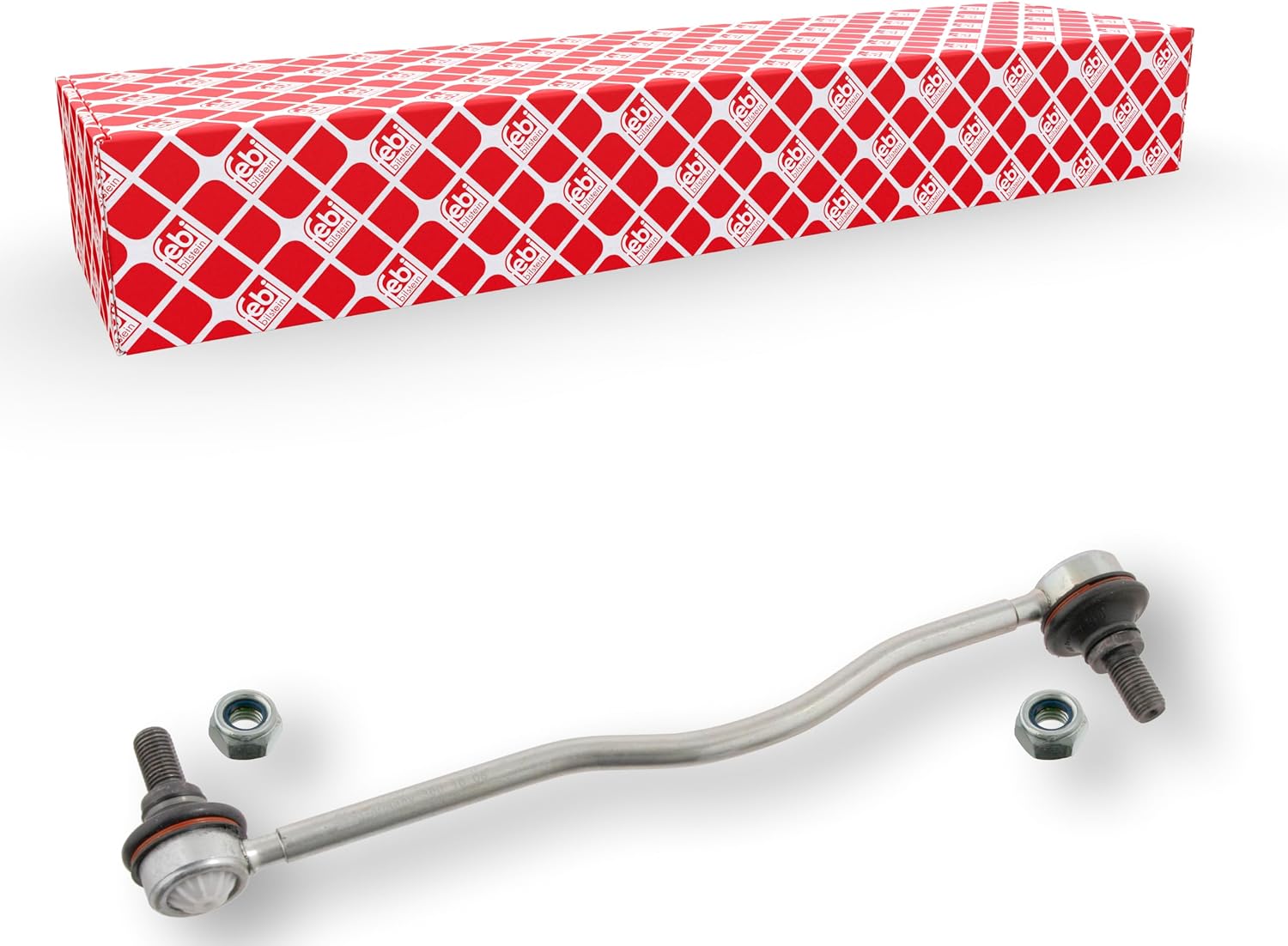 febi bilstein 30827 Stabiliser Link with lock nuts, pack of one, silber