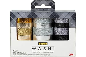 Scotch Gold Washi Tape, 15 Rolls