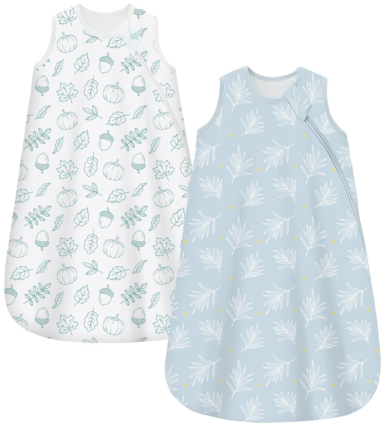 Chilsuessy Baby Sleep Sack 6-12 Months 1.0 TOG, 100% Cotton Baby Wearable Blanket with 2-Way Zipper, Infant Toddler Sleeping Sack for Newborn Boys and Girls