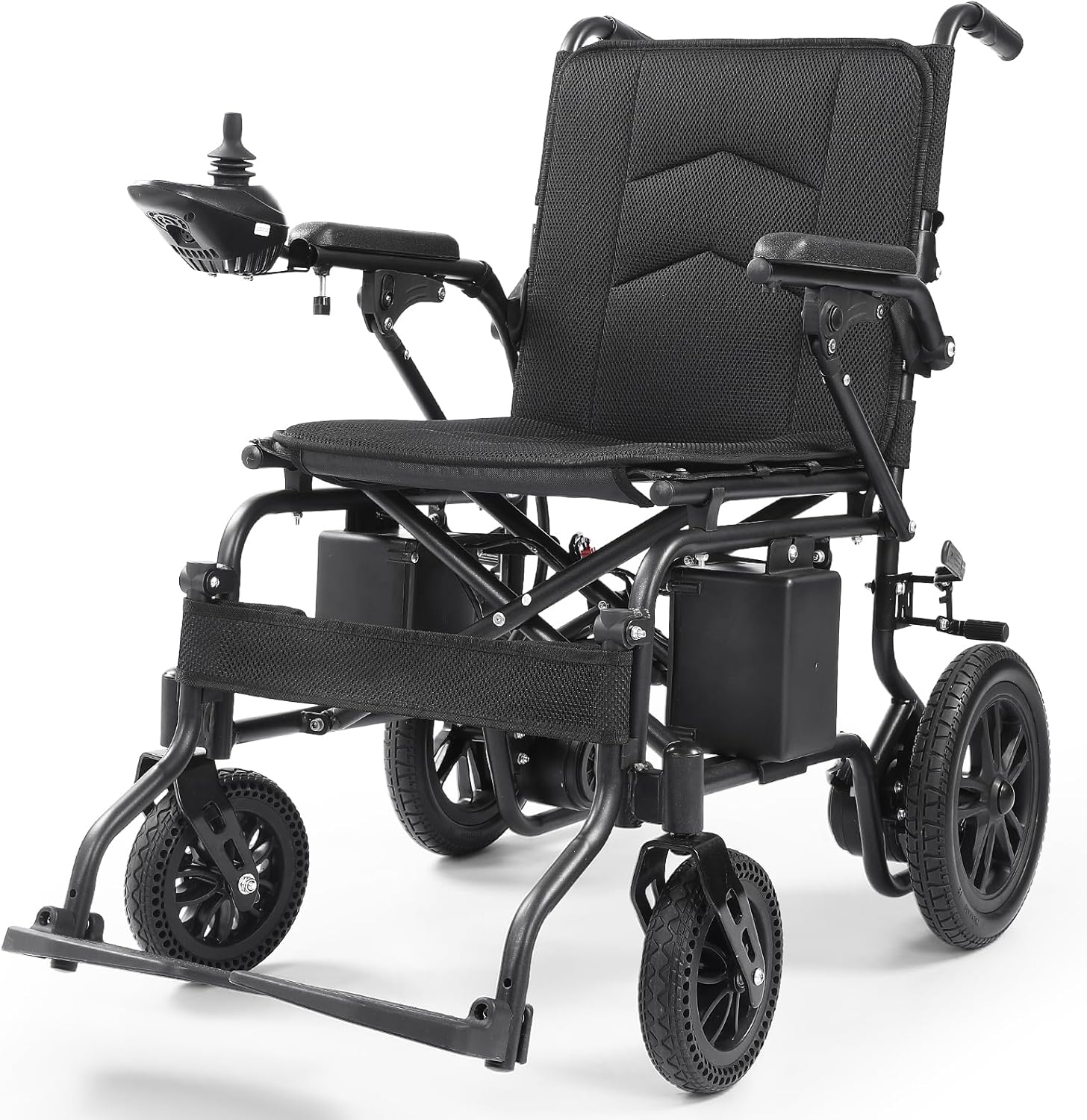 moovon 15 Miles Electric Wheelchair for Adults,Foldable Motorized Wheelchair, Portable Power Wheelchairs for Senior, Black