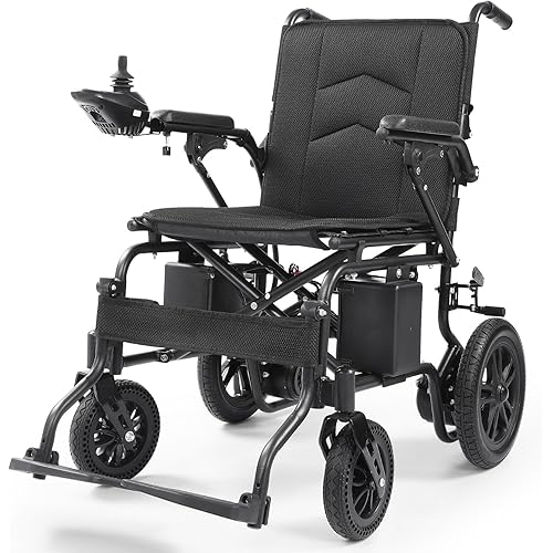 moovon 15 Miles Electric Wheelchair for Adults, Foldable Motorized Wheelchair, Portable Power Wheelchairs for Senior, Black