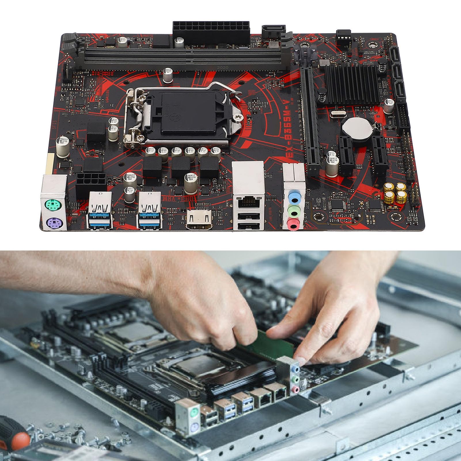 Scheda Madre B365M K ATX Per PC - LGA1151, DDR4 Fino A 32GB, M.2 NVMe, Audio HD - Foto 5