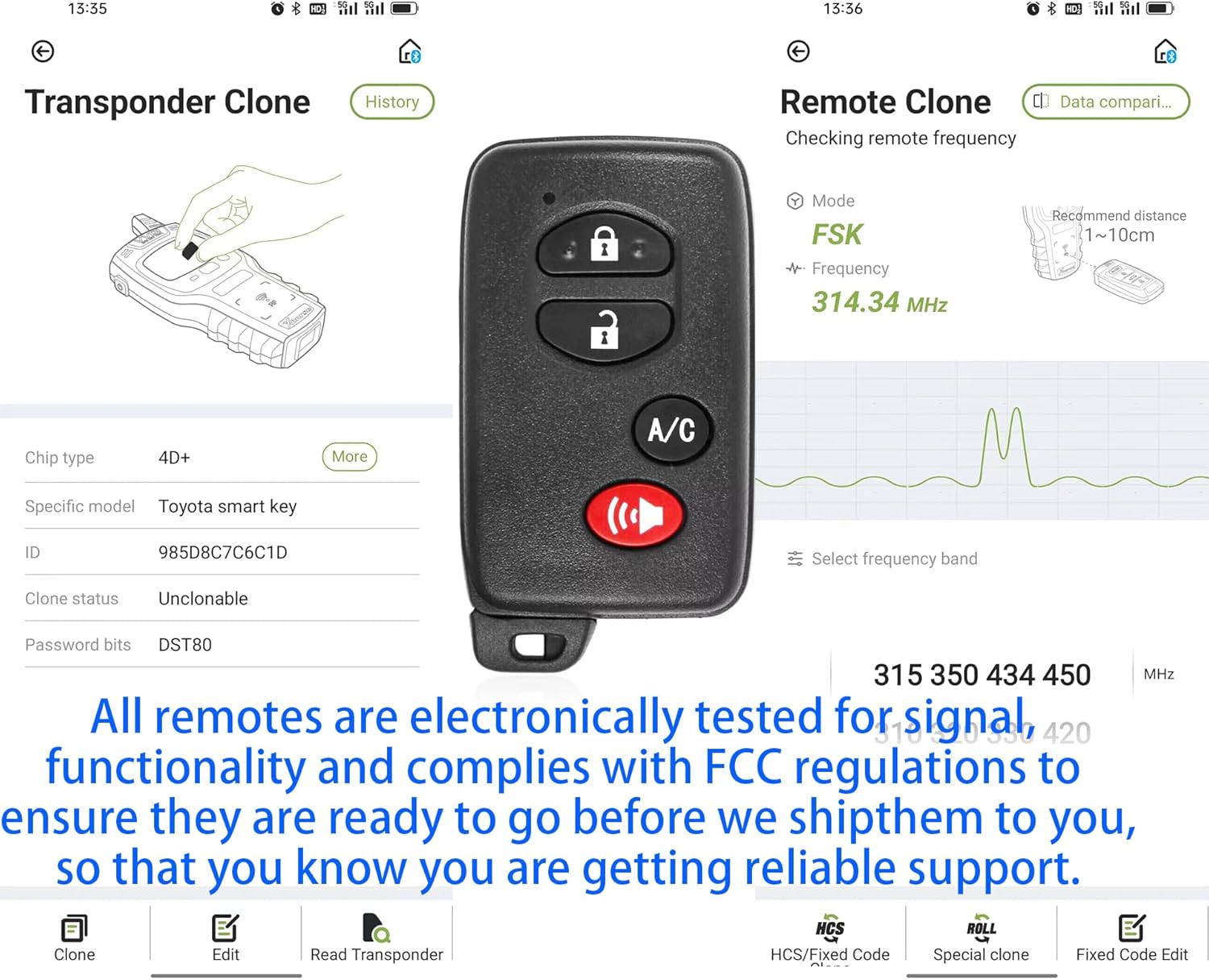 Smart Key for Toyota Prius, Alliskeys Proximity Smart Key Fob Replacement Compatible with Toyota Prius 2010-2015 HYQ14ACX 271451-5290 89904-47350
