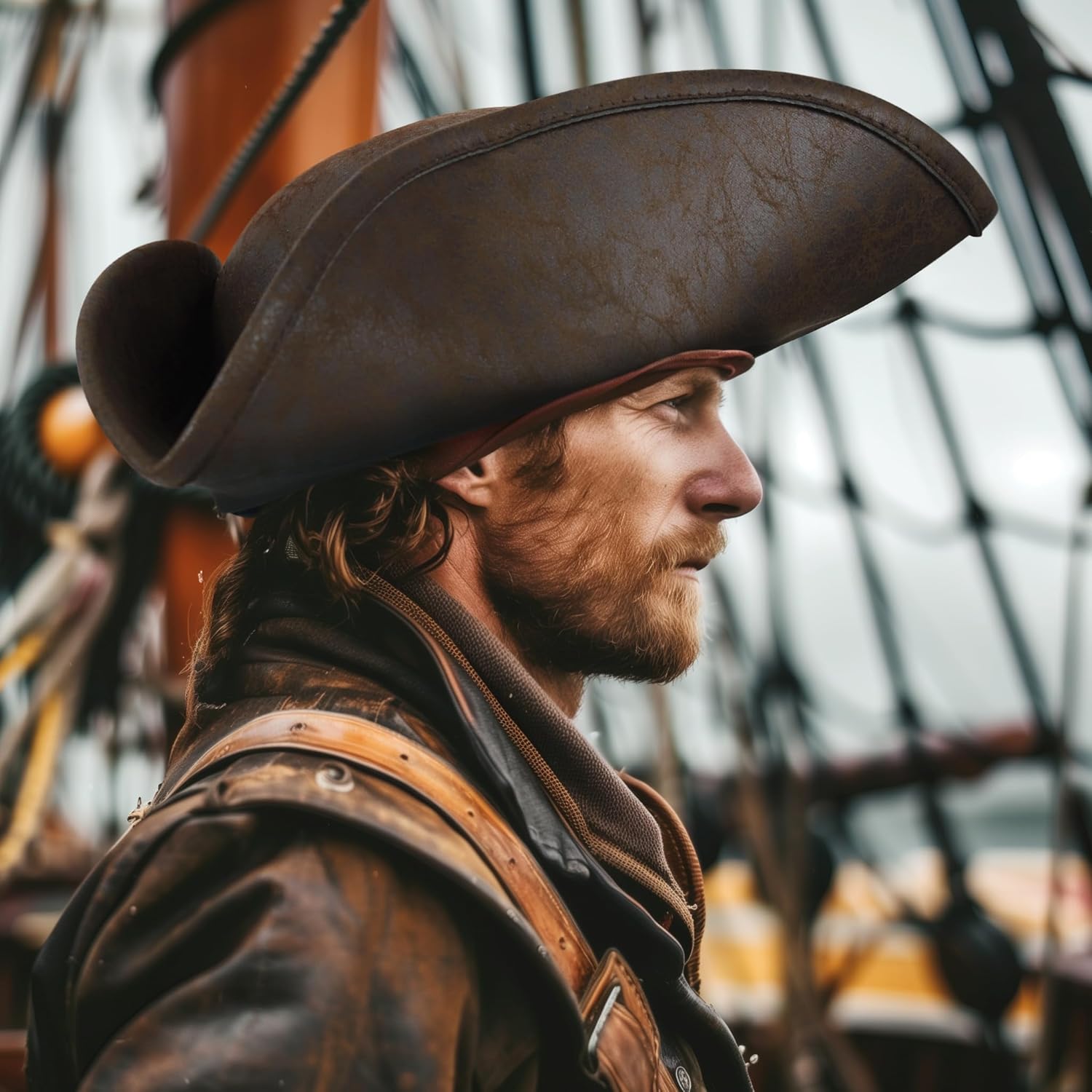 MCJC Pirate Hat, Pirates of the Caribbean Merchandise, for Adult Halloween Colonial Costume Accessories - Image 3