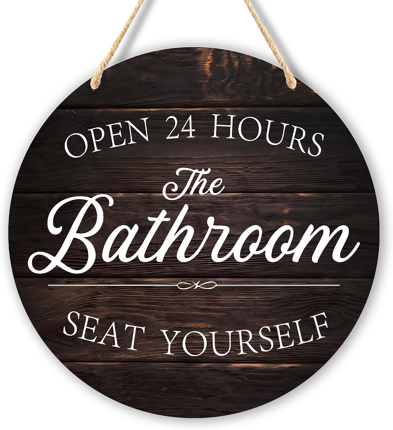 Lacosu Wall Pediments Please Seat Yourself Funny Bathroom Sign, 10x8 Inches