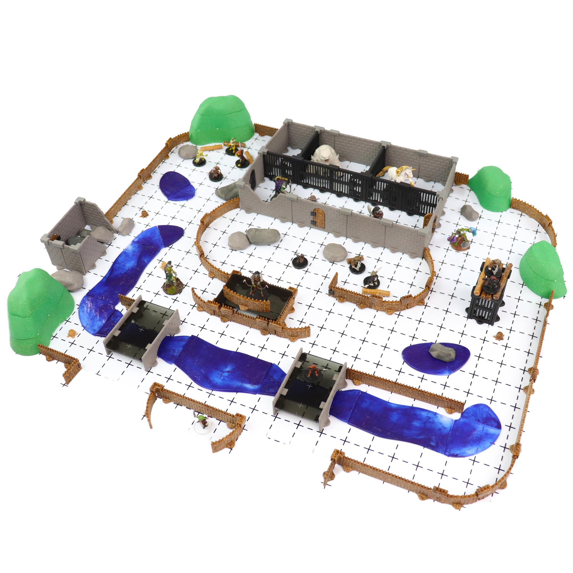 Bandit Camp Adventure Set - Mini Dungeon Castle Cavern DND Terrain for Tabletop RPGs, Dungeons & Dragons, Pathfinder, War Gaming, and More! - by DCD (146+Pieces, 4sqft)
