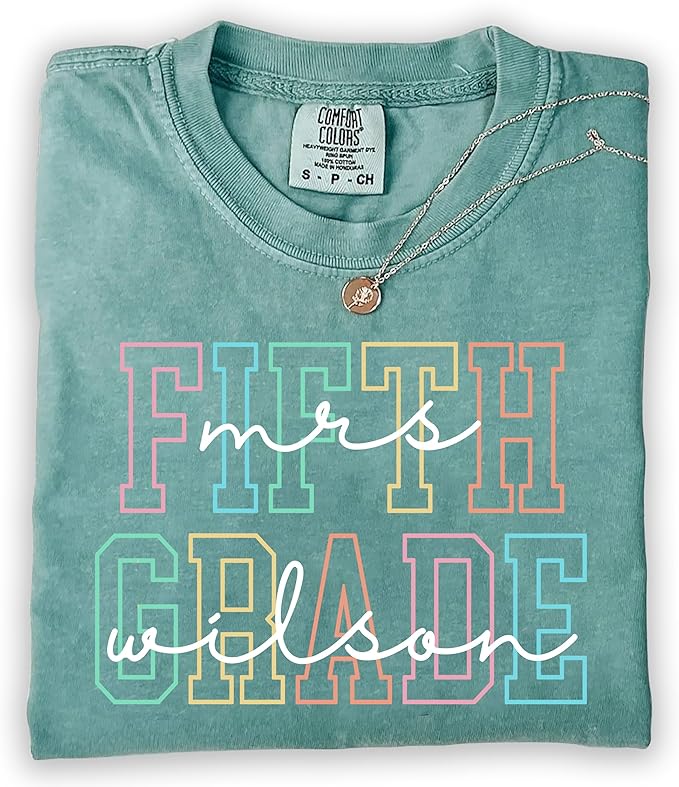 MY4LOVE Personalized Teacher Shirts for Women, First Day of School Shirts, Custom Teacher Gifts 2025