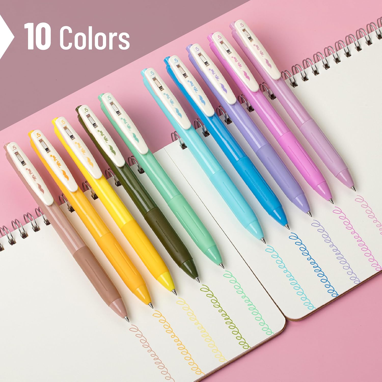 Mr. Pen- Retractable Gel Pens, 10 Pack, Light Vintage Ink image 2