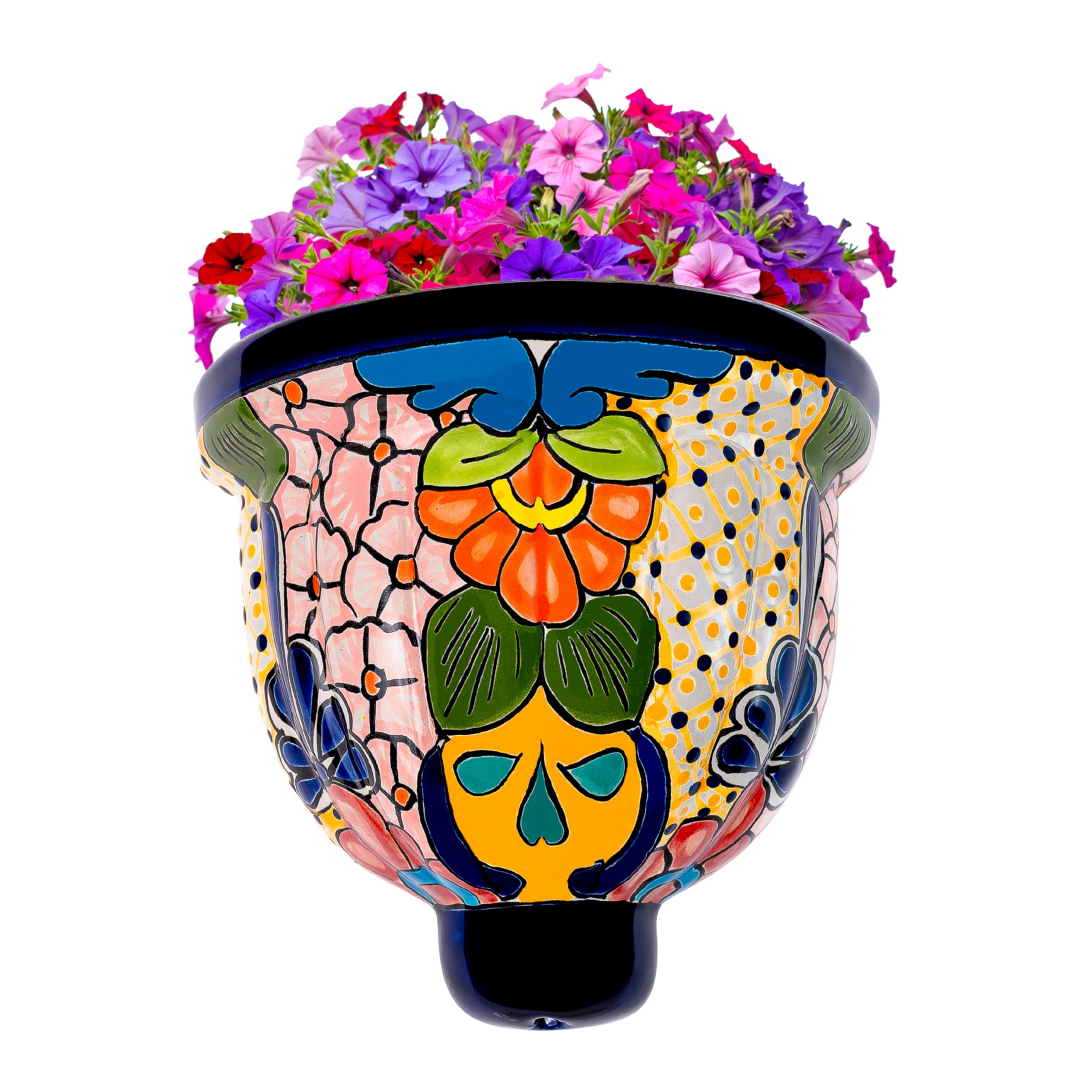 Amazon.com : COBAZUL Mexican Pottery Planters - Wall Talavera Planter -  Mexican Yard Pottery - Talavera Pots for Plants Indoor & Outdoor - 8.6" W x  8" H (Cobalt Blue-Large) : Patio, Lawn & Garden