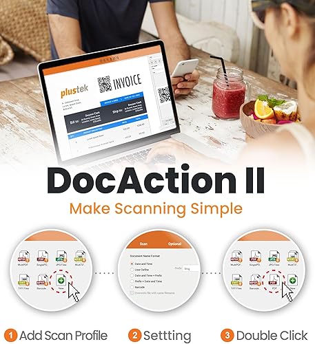Miniatura 4 de Plustek PS188 - Escáner de documentos de alta velocidad, 30 páginas por minuto, con motores de búsqueda de texto completo, varios destinos de