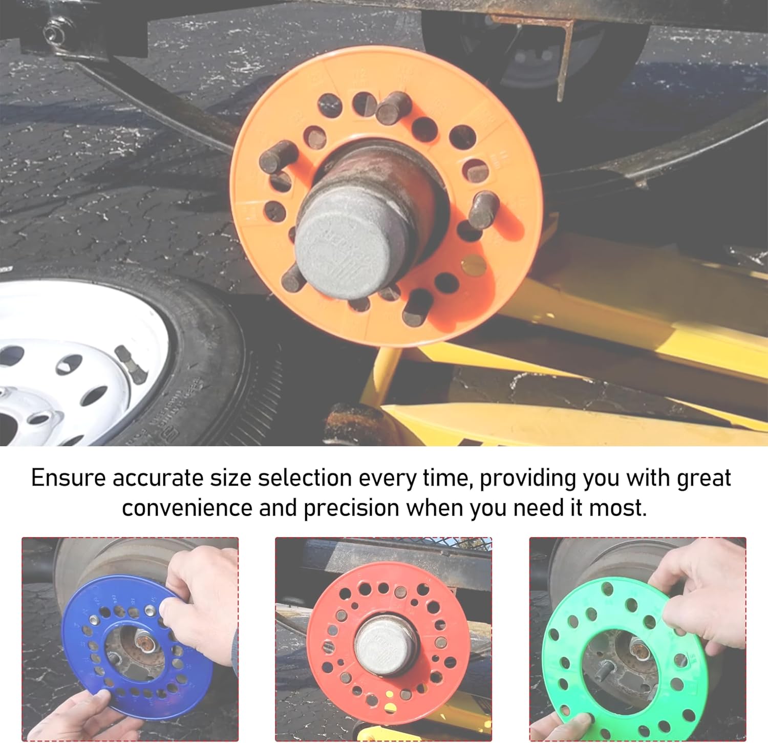 eaacaa 4Pcs Wheel Bolt Pattern Measuring Guides | 4 | 5 | 6 Lug Measuring Tool - SAE & Metric Bolt Pattern Template,Precise Trailer,Car,SUV Axle Bolt Circle Tool-Set