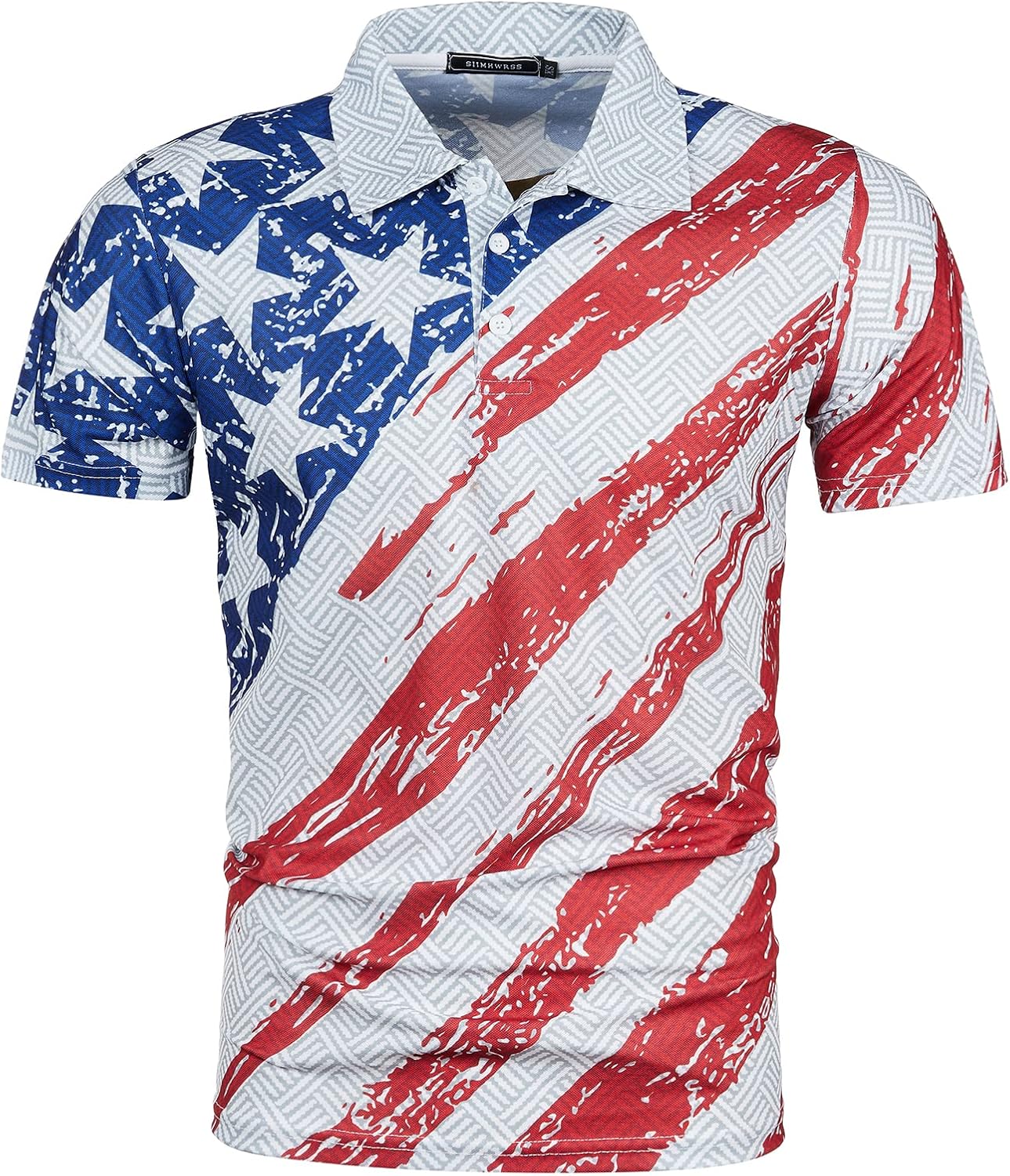 Amazon.com: Patriotic Shirts for Men American Flag Polo Shirt Short ...