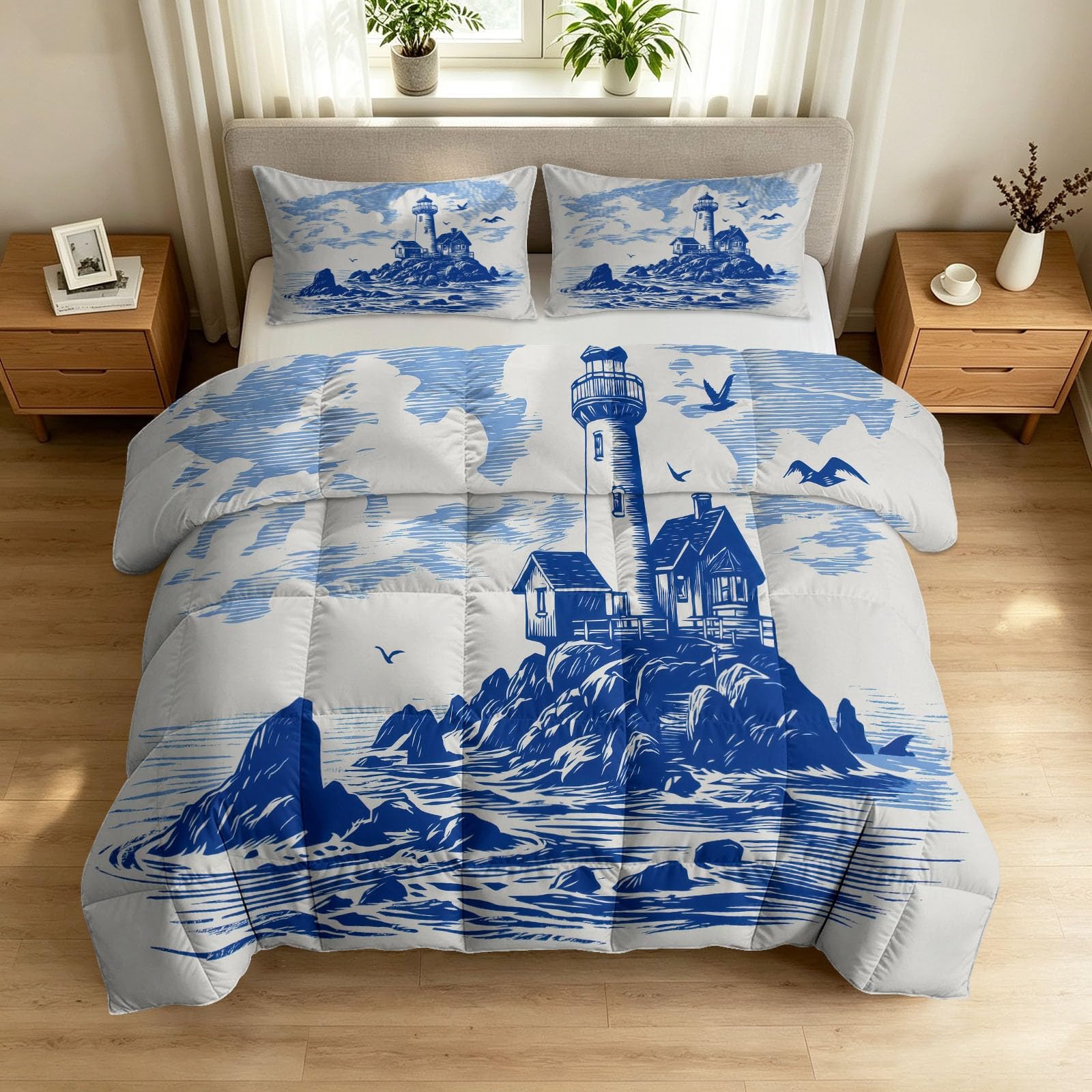 Couette d'été 200x200 maritime pour des nuits fraîches comme en vacances