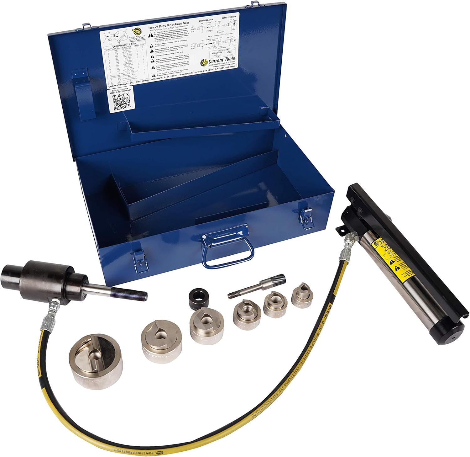 CURRENT TOOLS Heavy Duty Piece Maker Hydraulic Knockout Set