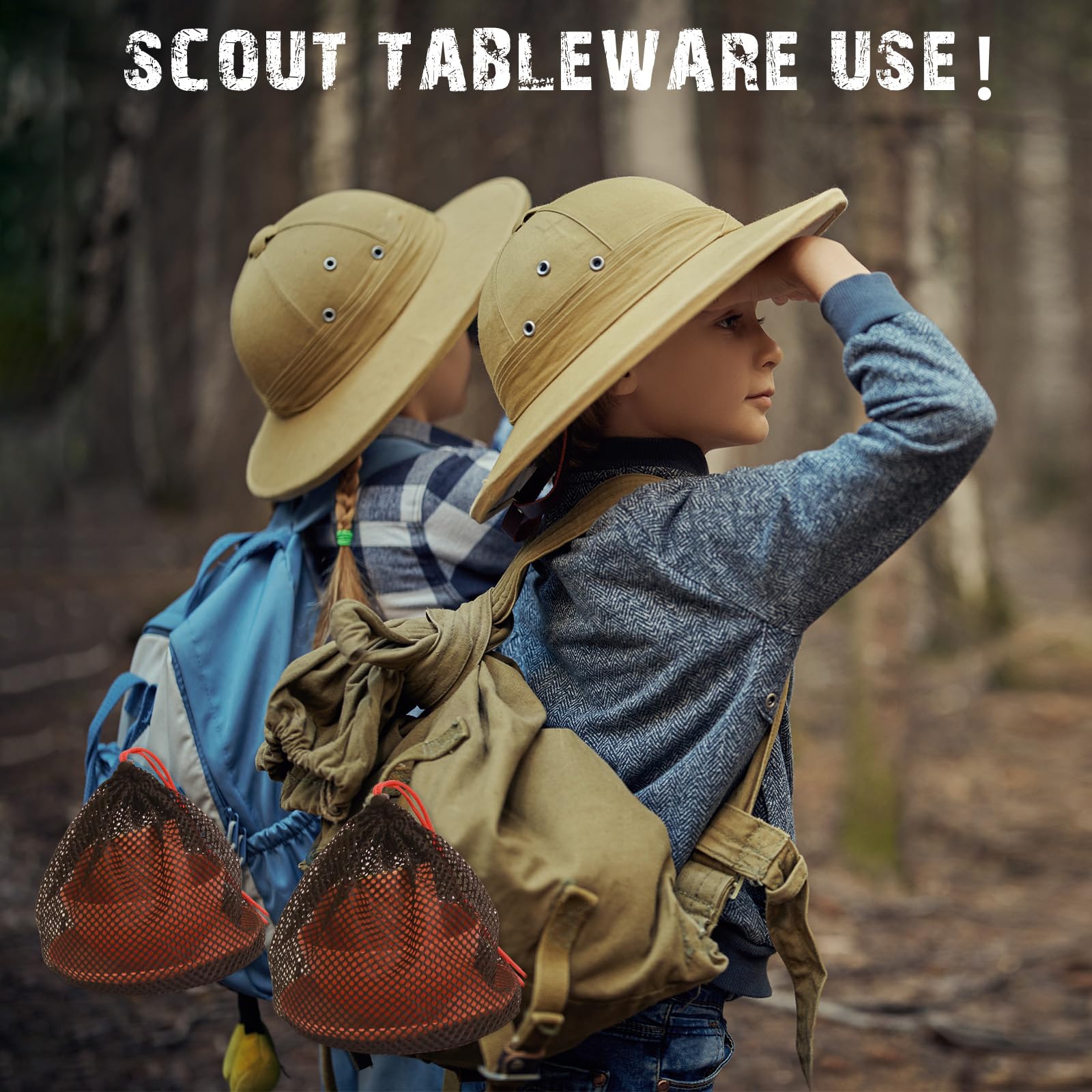 Scout Camping Mess Kit - Boy & Girl Scout Dishes -4 Scout Camping Mess Kit - Boy & Girl Scout Dishes -4