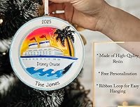 Vista 3 de Adorno de Navidad personalizado de crucero 2025 Decoración de árbol de Navidad de viaje de vacaciones de crucero – Regalo de recuerdo de carnaval