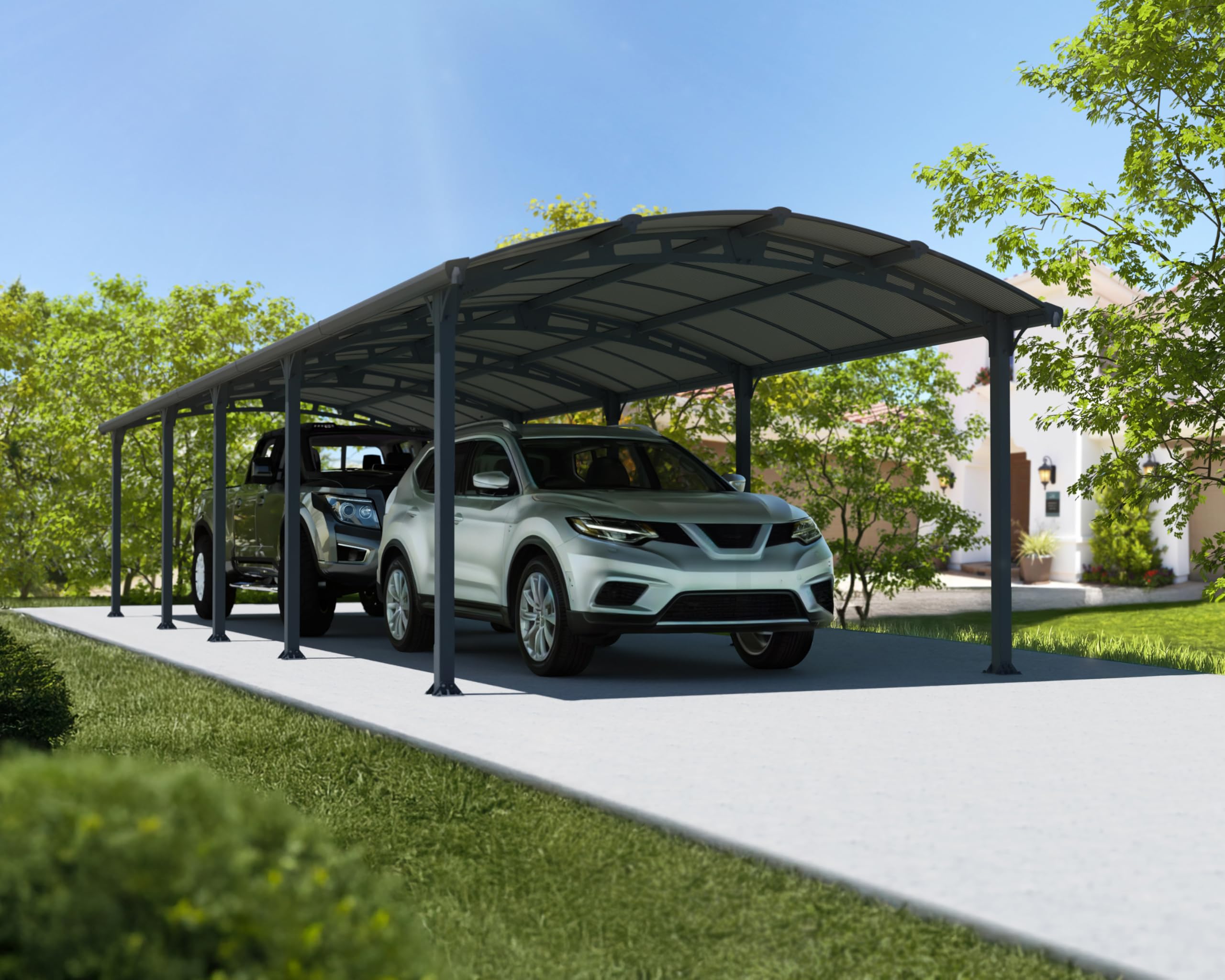 Amazon.com: Palram - Canopia Arcadia 12' x 35' Carport, Heavy Duty
