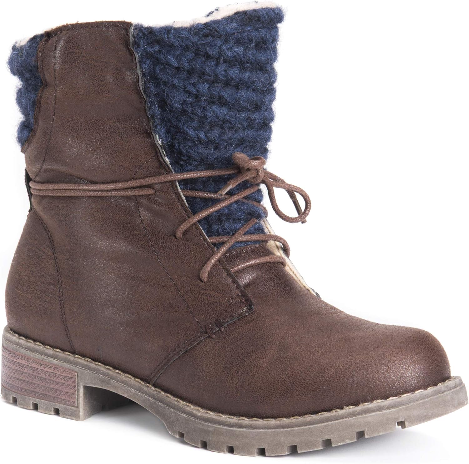 MUK LUKS Women's Tatum Boots Fashion, Brown, 8