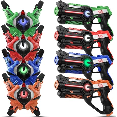 Laser Tag Guns Set - 6 Player Infrared Laser Tag Game for Kids and Adults