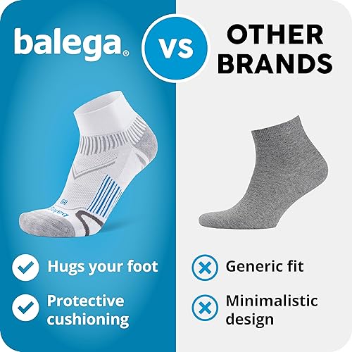 Miniatura 7 de Balega Enduro Arch Support Performance Crew Athletic Running Socks for Men and Women (1 Pair)