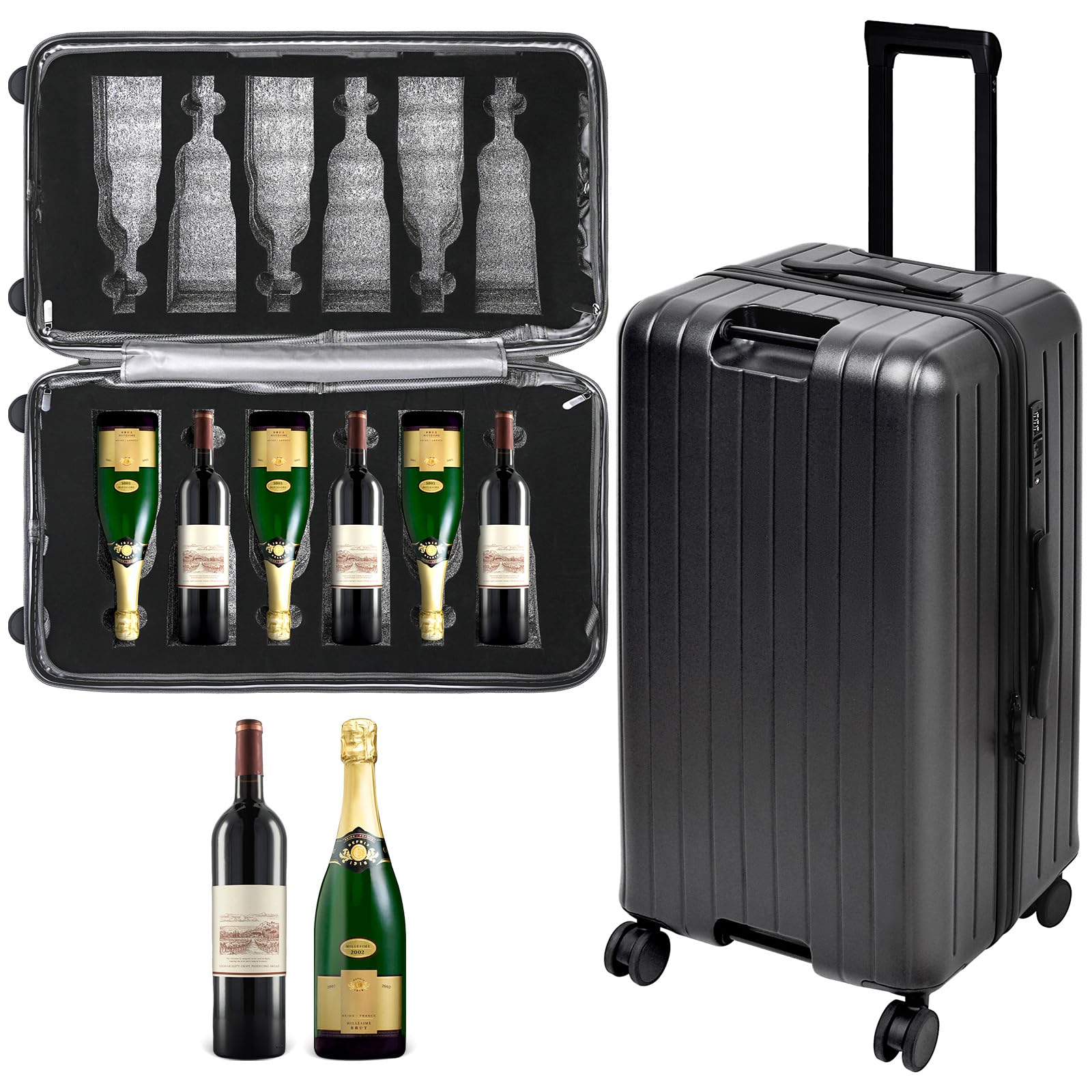 Photo 1 of CNZOOEJIA 12-Bottle Wine Suitcase