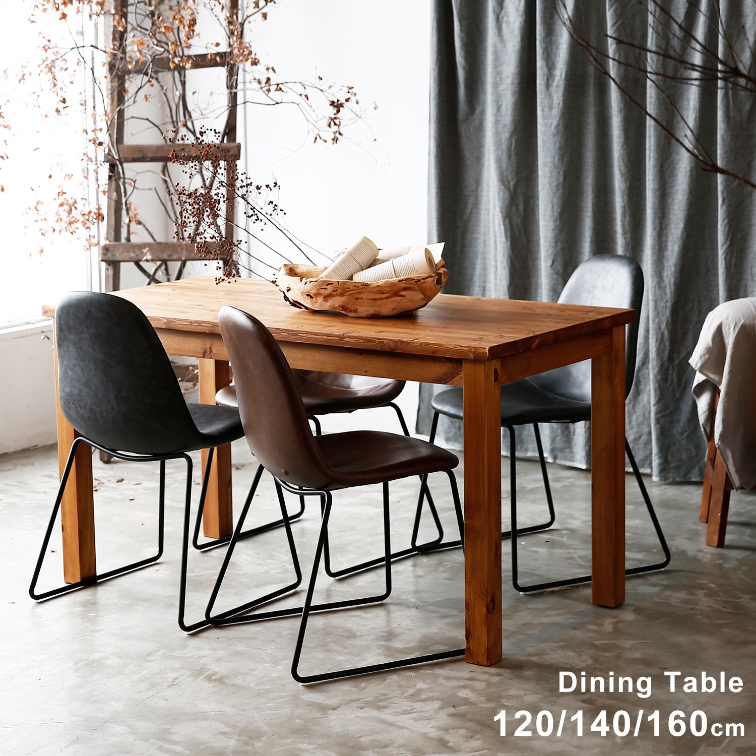 Amazon｜LOWYA ロウヤ ダイニングテーブル テーブル 幅140cm 天然木  