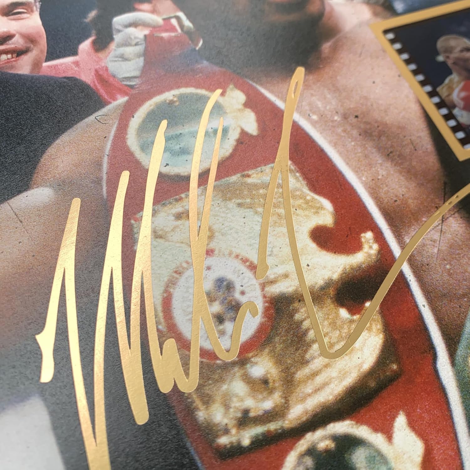 sufenvera Signed Mike Tyson Photo Framed Poster with Mike Tyson vs. Evander Holyfield Retro Film Display,Idea Gifts for Boxing Fan Bithday Christmas 10x8 Inches - Image 5