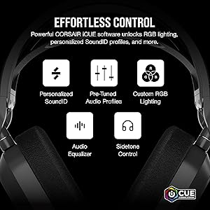 Corsair HS80 MAX Wireless Multiplatform Gaming Headset with Bluetooth Dolby Atmos Broadcast Quality Microphone iCUE Compatible PC, Mac, PS5, PS4, Mobile Steel Gray