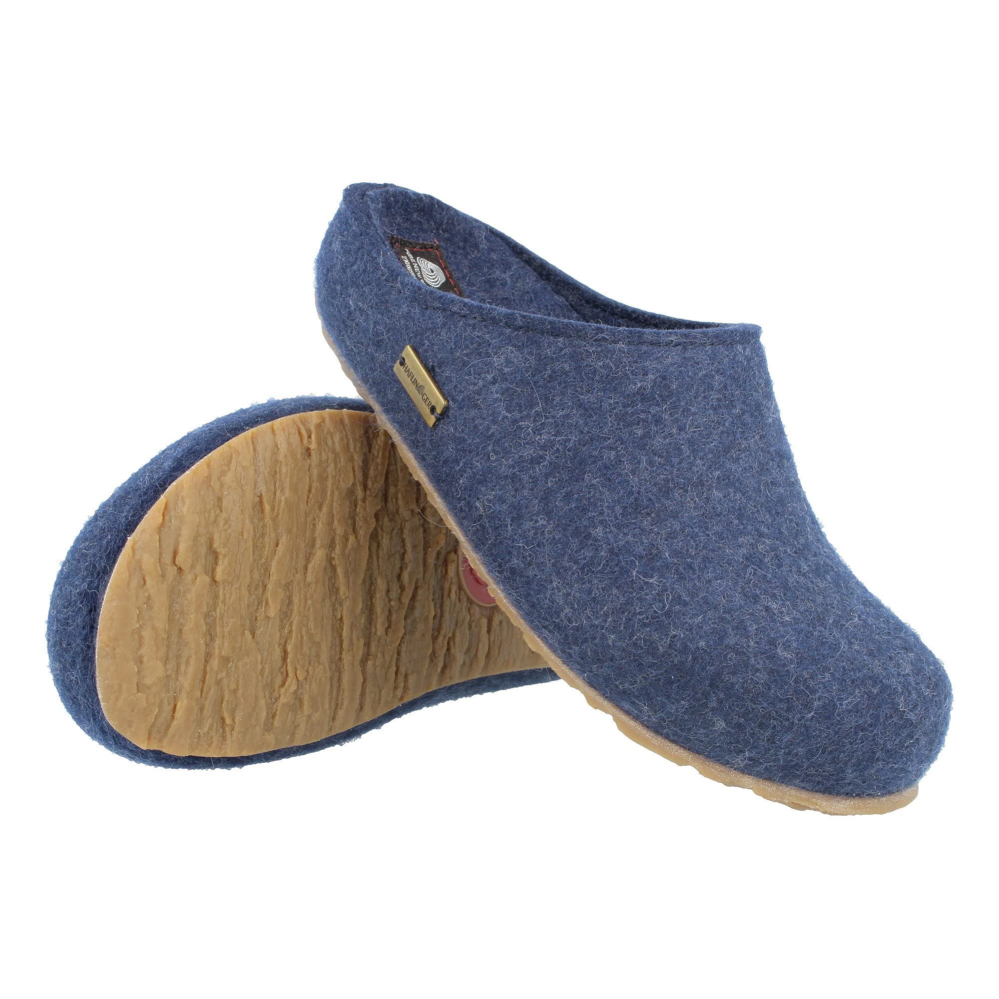 HAFLINGER Grizzly Michl zapatilla de fieltro con suela de goma