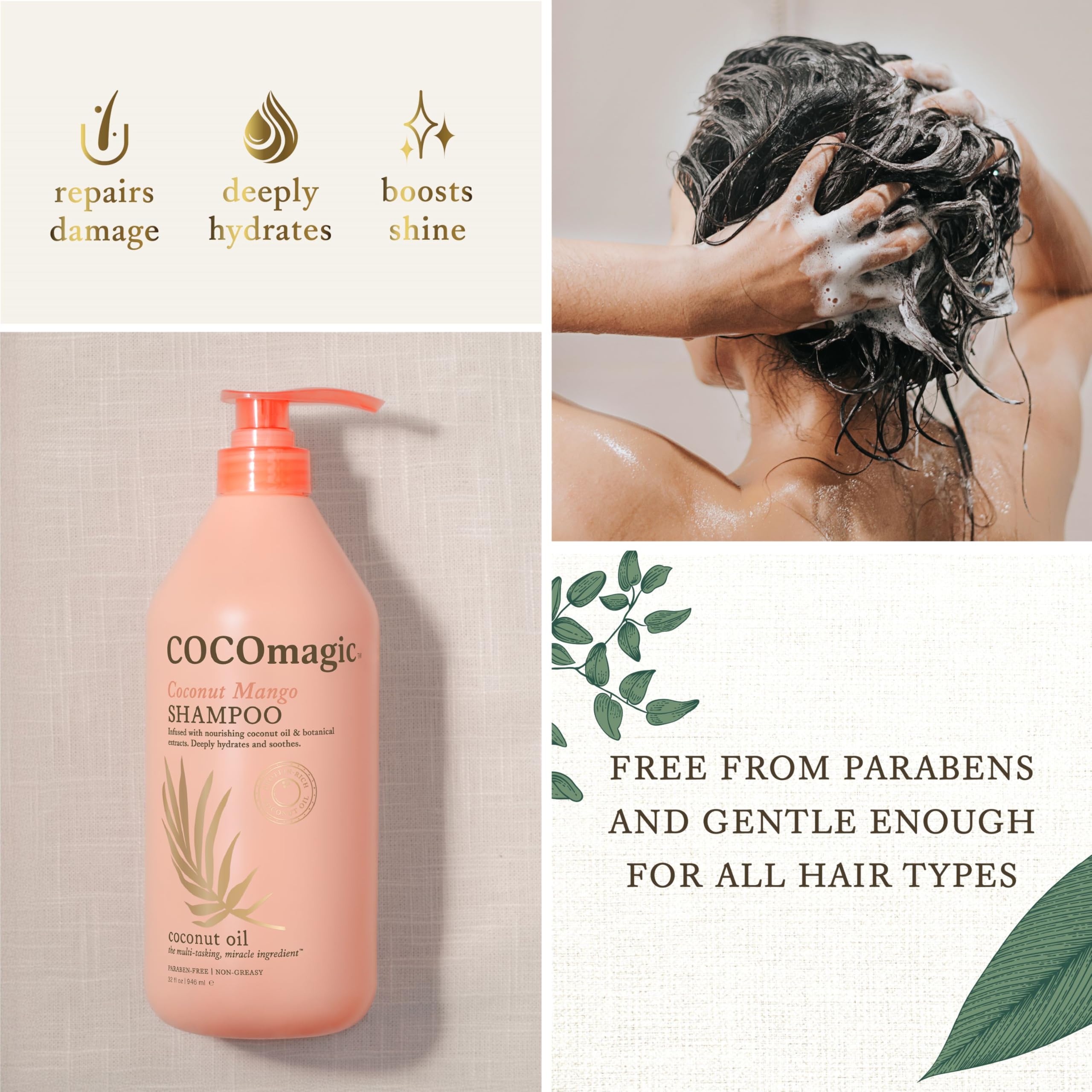 Amazon.com : Cocomagic Coconut Mango Nourishing Shampoo | Coconut