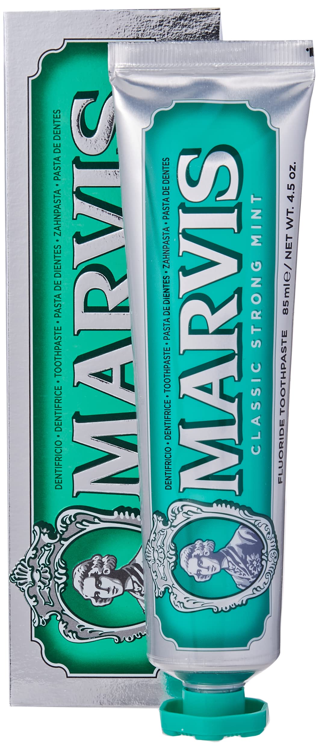 Lot de 12 marvis Dentifrice Classic Strong Mint 85 ml Cura et Hygiène Dentale