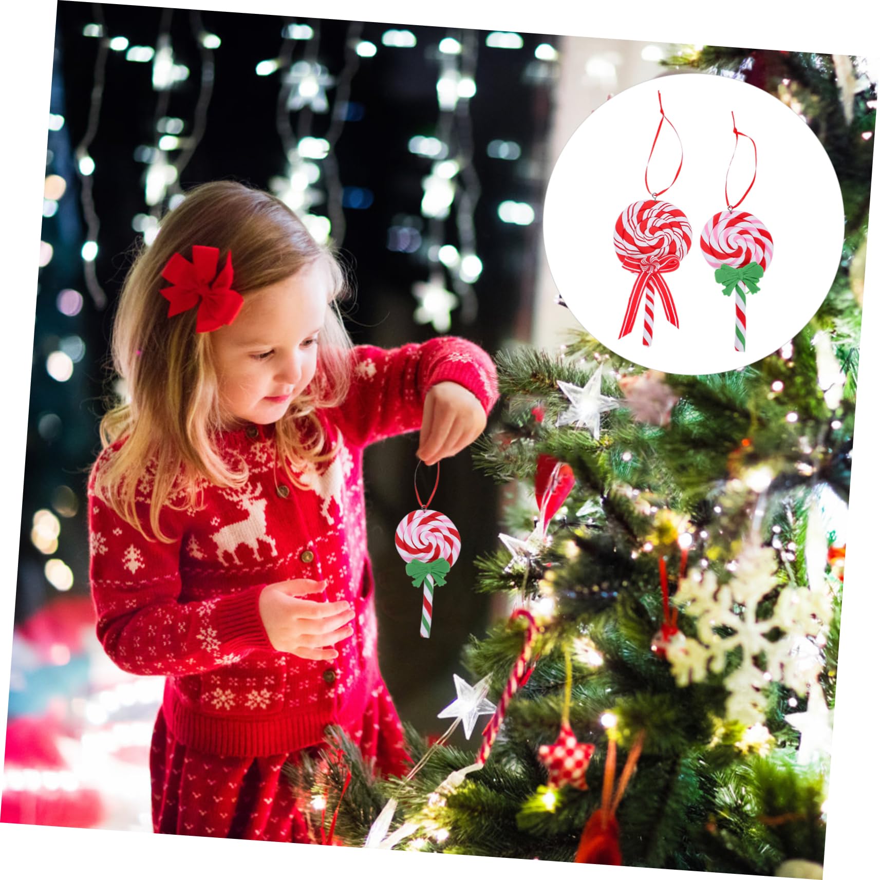 Cabilock 10 STK Weihnachtsbaum-Anhänger Zuckerstangen-Dekorationen weihnachtslutscherverzierungen weihnachtsbaumdeko weihnachtsbäume geschmückt Weihnachtssüßigkeit Weihnachtsdekorationen