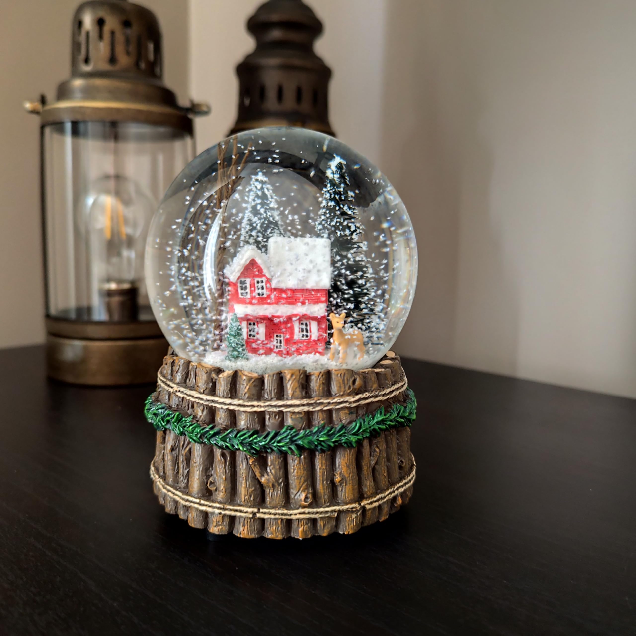 Heaven Sends Schneekugel mit Weihnachtsmusik mit Hirsch