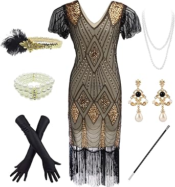 gatsby style dress with sleeves