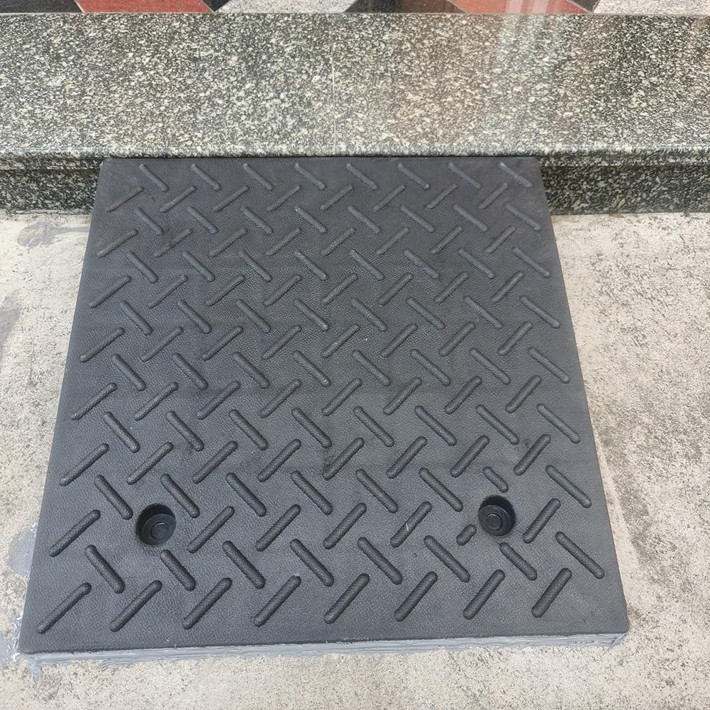Rampy antypoślizgowe Gumowe rampy krawężnikowe, wytrzymałe rampy podjazdowe, przenośne rampy progowe do garażu(14 cm/5.5 in)