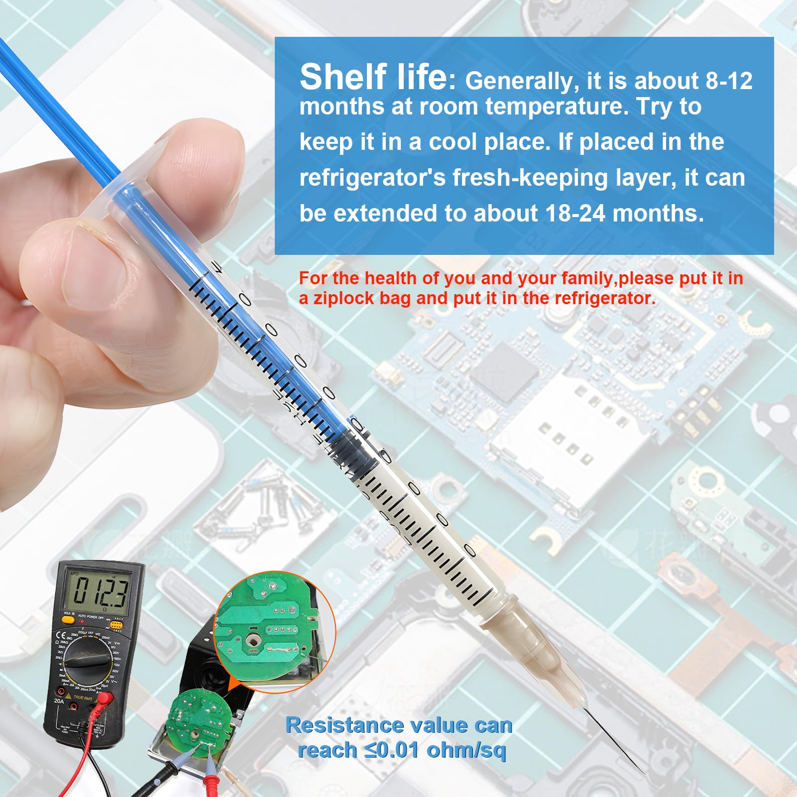 Penna Adesiva Conduttiva In Argento, Vernice Conduttiva, Argento Conduttivo Penna, Adesivo Conduttivo,Pasta d'Argento, Utilizzato per Riparare Tastiere, Circuiti Stampati, ecc, 2 Pezzi,0.4 ml
