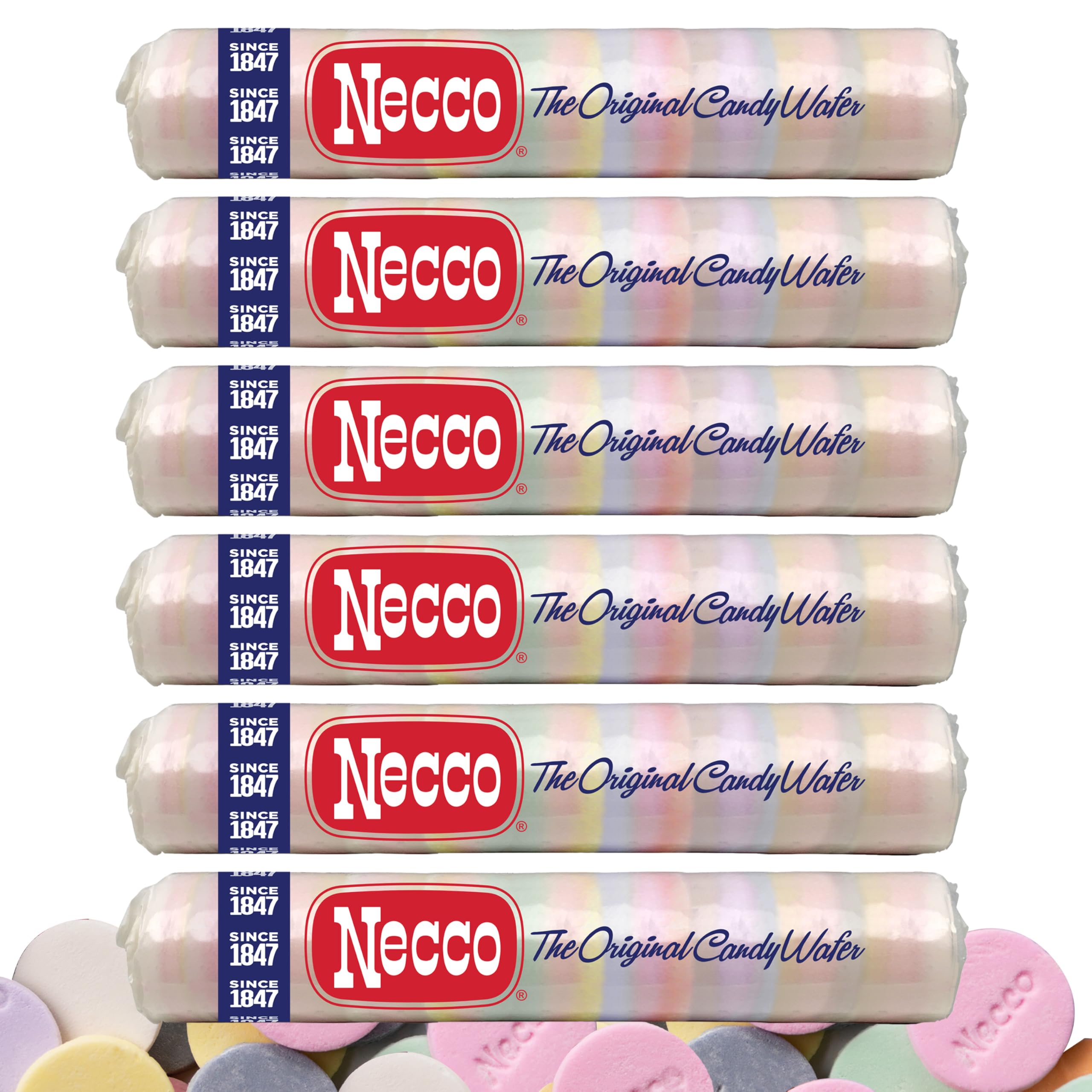 Wafer Candy, 6 Pack (2 Ounce Rolls Each), The Original Candy Wafer