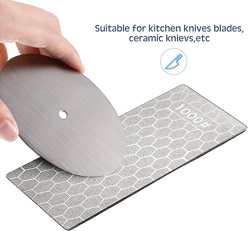 Miniatura 5 de Juego de 3 piezas de piedras de afilar de diamante, placa de diamante profesional, piedra de banco para afilar cocina, bordes romos o cansados, 5.9