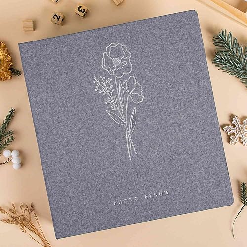 Miniatura 5 de Lanpn Álbum de fotos de 4 x 6 pulgadas, 600 bolsillos, cubierta de lino, álbumes de imágenes grandes con capacidad para 600 fotos horizontales y