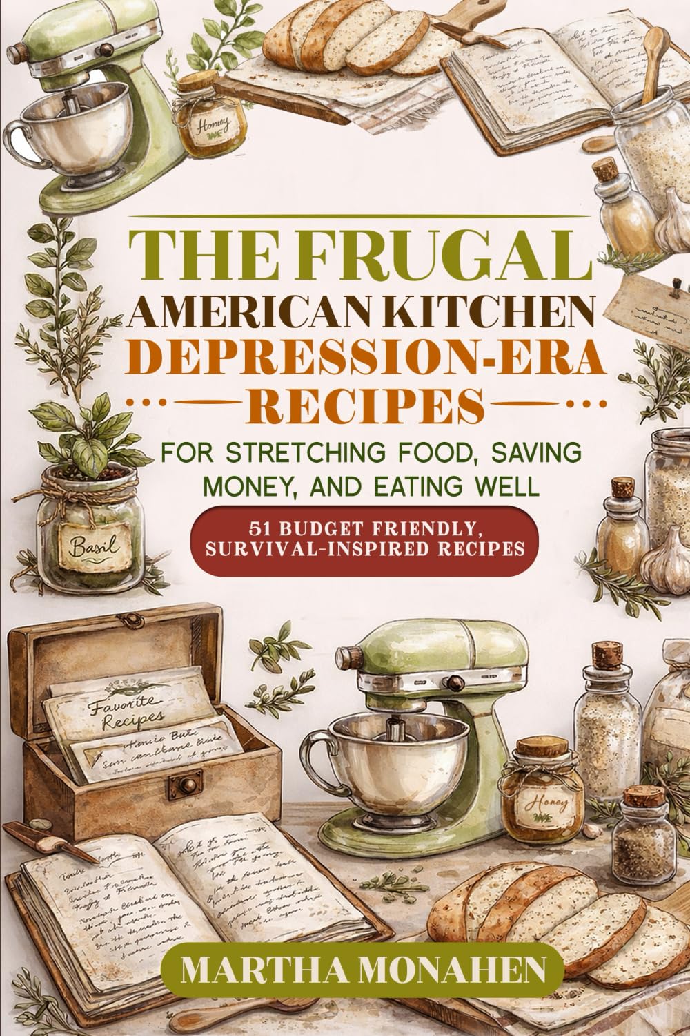 The Frugal American Kitchen Depression-Era Recipes: for Stretching Food, Saving Money, and Eating Well 51 Budget-Friendly, Survival-Inspired Recipes