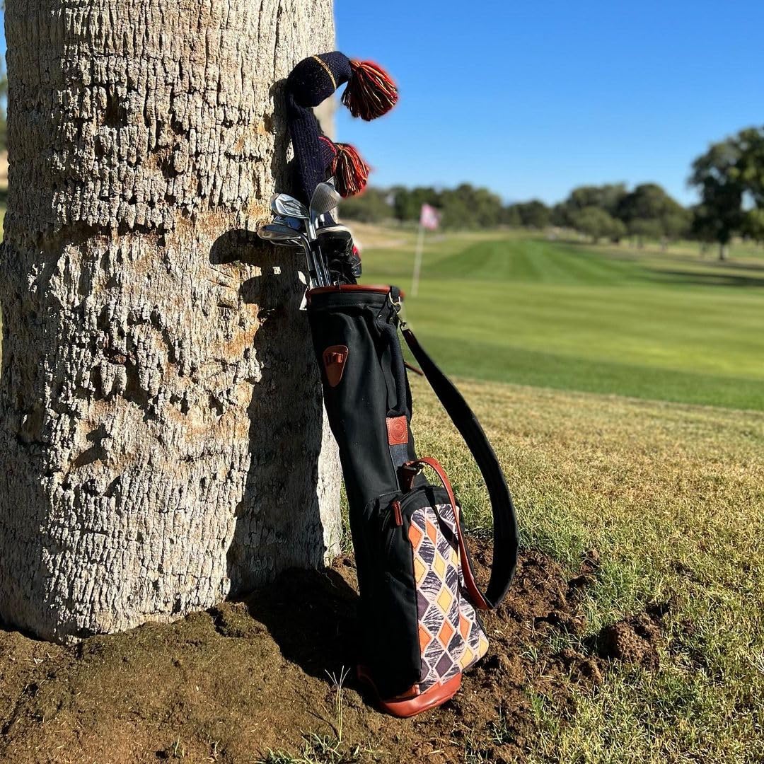 Golftasche Pencilbag Vintage Outdoor Golftasche Sticks Club Taschen Bälle Tragetasche Auto Driving Range Canvas Cover 83CM Pencilbag Reisebag